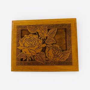 Vintage Lazercraft Cut-Out Wood Music Box Plays Laura’s Theme